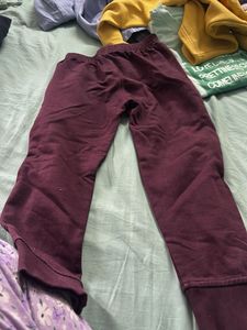 Burgundy Casual Pants