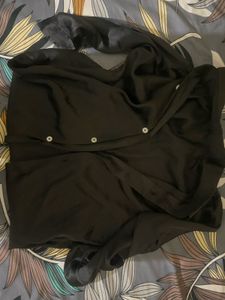 Elegant Black Silk Blend shirt