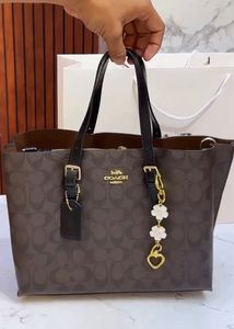 Coach Signature Tote Bag with Charm