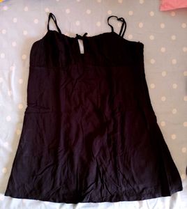 H&amp;M Black bow detail Spaghetti Strap Dress