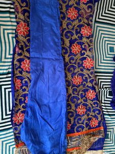 Pakistani Royal Blue Embroidered Ethnic Suit Set –