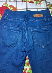 Blue High-Waisted Denim Jeans