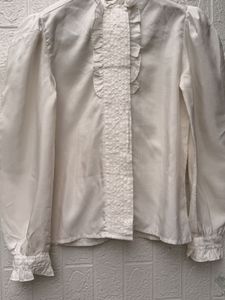 new with tag Elegant Ruffle Neck Blouse