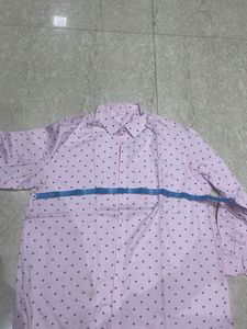 Pink Patterned Button-Down Shirt