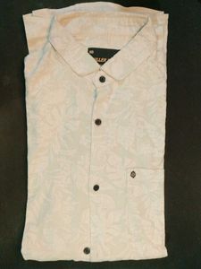 White Floral Print Shirt