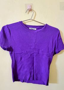 ONLY Purple Knit Sweater