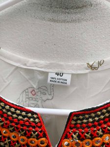 Elegant Elephant Print Kurti Top