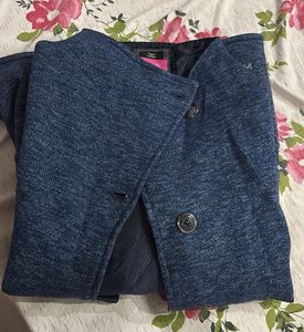 Stylish Blue Knit Jacket