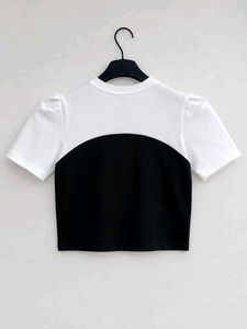 Stylish Color Block Crop Top