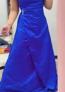 off shoulder Stunning Royal Blue Gown