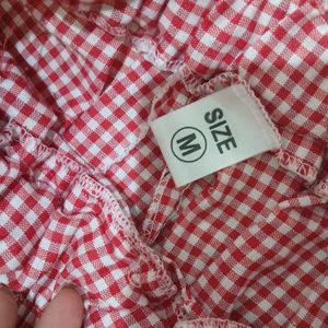 Red Checkered Palazzos