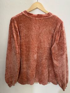 Coral Chenille Sweater