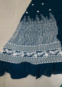 Elegant Teal Embroidered Anarkali