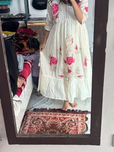 Elegant Floral Print Kurta and duppatta