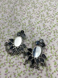 Ethnic Mirror Work Earrings