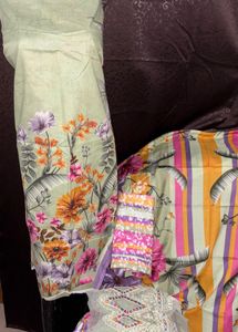 Floral Print Dress Material