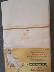 Ramraj Cotton Gold Jari Dhotis
