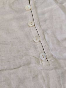 Cream Lace-Up Neck Sleeveless Top