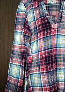 Colorful Plaid Button-Up Top