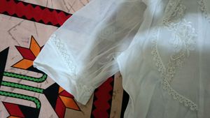 Elegant Embroidered White Top