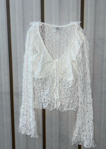 Sheer White Lace Crochet Top