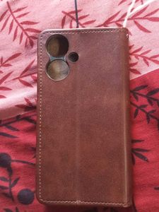 iFlip Brown Faux Leather Wallet Case