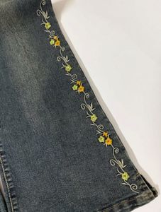 Y2k Sparkly Cami &amp; Embroidered Flare Jeans