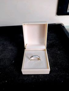 Plan Round Hard Ring Pure Silver