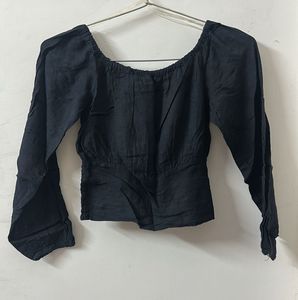 Chic Black Off-Shoulder Blouse