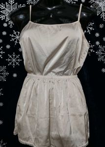 Satin Camisole with Shorts set Cream color
