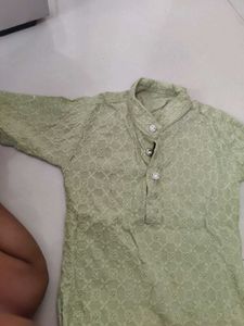 Chic Teal Embroidered Kurta &amp; GREEN COMBO OF 2