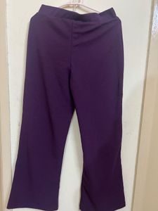 Coord set Purple Puff Sleeve Topwith pant