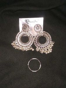 Stylish Oxidized Jhumka Earrings