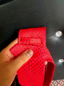 New Polka Dot Dark Red Tie For Men