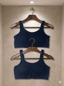 Comfortable Navy Sports Bras (Set of 2)