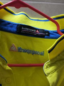 Le Coq Sportif Yellow Polo T-Shirt