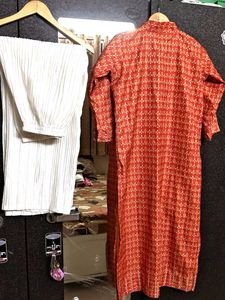 Sale Elegant Ethnic Kurta Set🧡🤍