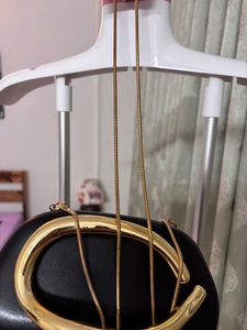 Chic Black Clutch with Gold Accent