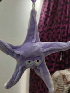 Cute Purple Starfish Plush Keychain
