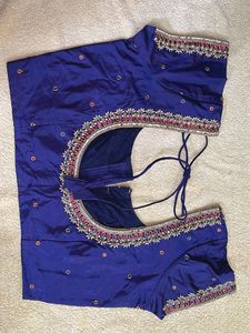 Embroidered Blue Blouse