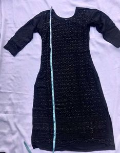 Elegant Black Sequined Kurta