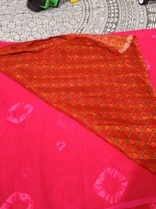 beautiful Magenta boutique print saree