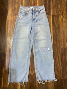 H&M Light Wash Wide Leg Jeans