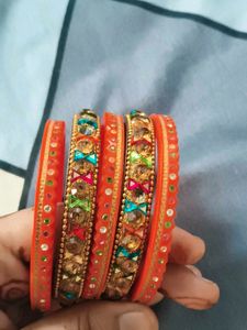 Classy rajasthani wear stone bangle set