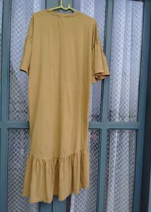 Mustard Yellow Ruffle Dress