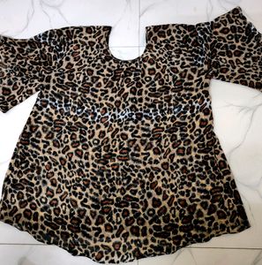 Tiger Print Georgette Top Never Used