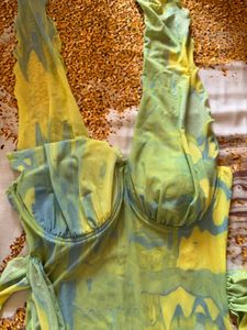 Green Halter Neck Dress