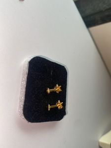 Gold Flower Stud Earrings