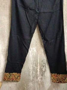 Black Kurta Set with Embroidery