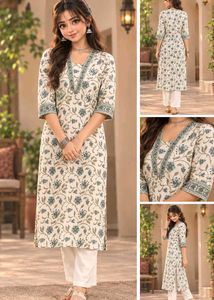 Beautiful Floral Print Kurta